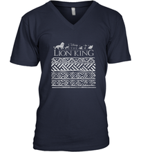 Load image into Gallery viewer, Disney Lion King Geometric Title Logo Men's V-Neck
