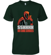 Load image into Gallery viewer, Marvel Deadpool SHHH No One Cares Whisper Men's Premium T-Shirt
