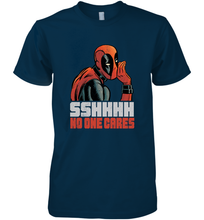 Load image into Gallery viewer, Marvel Deadpool SHHH No One Cares Whisper Men's Premium T-Shirt
