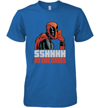 Load image into Gallery viewer, Marvel Deadpool SHHH No One Cares Whisper Men's Premium T-Shirt
