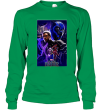 Load image into Gallery viewer, Marvel Black Panther Movie Wakanda Purple Poster Long Sleeve T-Shirt

