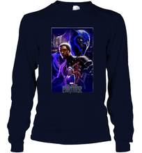 Load image into Gallery viewer, Marvel Black Panther Movie Wakanda Purple Poster Long Sleeve T-Shirt

