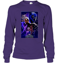 Load image into Gallery viewer, Marvel Black Panther Movie Wakanda Purple Poster Long Sleeve T-Shirt
