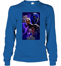 Load image into Gallery viewer, Marvel Black Panther Movie Wakanda Purple Poster Long Sleeve T-Shirt

