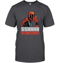 Load image into Gallery viewer, Marvel Deadpool SHHH No One Cares Whisper Men's T-Shirt
