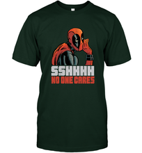 Load image into Gallery viewer, Marvel Deadpool SHHH No One Cares Whisper Men's T-Shirt
