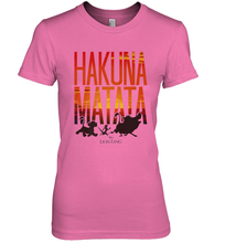 Load image into Gallery viewer, Disney Lion King Hakuna Matata Sunset Fill Trio Logo Women's Premium T-Shirt
