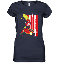 Load image into Gallery viewer, Marvel Captain Marvel Carol Danvers Women's V-Neck T-Shirt
