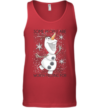 Load image into Gallery viewer, Disney Frozen Olaf Some People Are Worth Melting For Men's Tank Top

