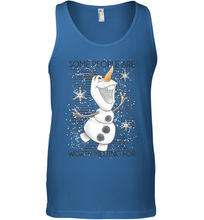 Load image into Gallery viewer, Disney Frozen Olaf Some People Are Worth Melting For Men's Tank Top
