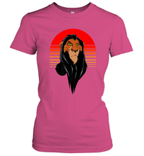 Load image into Gallery viewer, Disney Lion King Retro Scar Striped Portrait Women's T-Shirt
