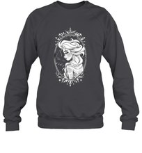Load image into Gallery viewer, Disney Frozen Elsa Sketch Portrait Snowflakes Crewneck Sweatshirt
