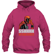 Load image into Gallery viewer, Marvel Deadpool SHHH No One Cares Whisper Hooded Sweatshirt
