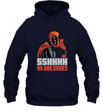 Load image into Gallery viewer, Marvel Deadpool SHHH No One Cares Whisper Hooded Sweatshirt
