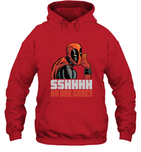 Load image into Gallery viewer, Marvel Deadpool SHHH No One Cares Whisper Hooded Sweatshirt
