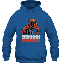 Load image into Gallery viewer, Marvel Deadpool SHHH No One Cares Whisper Hooded Sweatshirt
