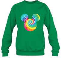 Load image into Gallery viewer, Disney Mickey Mouse Icon Rainbow Tie Dye Crewneck Sweatshirt
