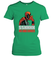 Load image into Gallery viewer, Marvel Deadpool SHHH No One Cares Whisper Women's T-Shirt
