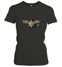 Load image into Gallery viewer, Marvel Captain Marvel Movie Chest Symbol Women's T-Shirt

