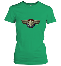 Load image into Gallery viewer, Marvel Captain Marvel Movie Chest Symbol Women's T-Shirt
