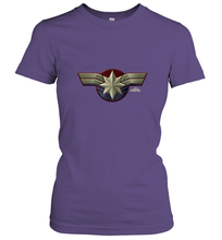 Load image into Gallery viewer, Marvel Captain Marvel Movie Chest Symbol Women's T-Shirt
