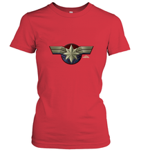Load image into Gallery viewer, Marvel Captain Marvel Movie Chest Symbol Women's T-Shirt
