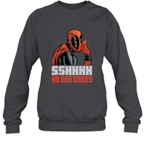 Load image into Gallery viewer, Marvel Deadpool SHHH No One Cares Whisper Crewneck Sweatshirt
