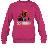 Load image into Gallery viewer, Marvel Deadpool SHHH No One Cares Whisper Crewneck Sweatshirt
