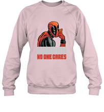 Load image into Gallery viewer, Marvel Deadpool SHHH No One Cares Whisper Crewneck Sweatshirt
