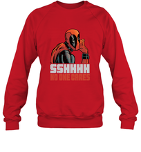 Load image into Gallery viewer, Marvel Deadpool SHHH No One Cares Whisper Crewneck Sweatshirt
