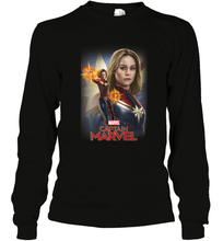 Load image into Gallery viewer, Marvel Captain Marvel Powers Portrait Long Sleeve T-Shirt
