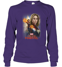 Load image into Gallery viewer, Marvel Captain Marvel Powers Portrait Long Sleeve T-Shirt
