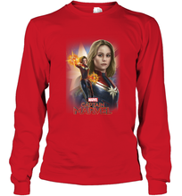 Load image into Gallery viewer, Marvel Captain Marvel Powers Portrait Long Sleeve T-Shirt
