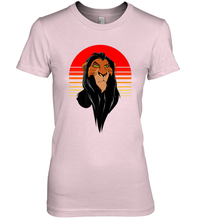 Load image into Gallery viewer, Disney Lion King Retro Scar Striped Portrait Women's Premium T-Shirt

