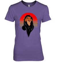 Load image into Gallery viewer, Disney Lion King Retro Scar Striped Portrait Women's Premium T-Shirt
