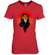 Load image into Gallery viewer, Disney Lion King Retro Scar Striped Portrait Women's Premium T-Shirt
