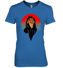 Load image into Gallery viewer, Disney Lion King Retro Scar Striped Portrait Women's Premium T-Shirt
