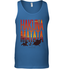 Load image into Gallery viewer, Disney Lion King Hakuna Matata Sunset Fill Trio Logo Men's Tank Top
