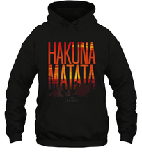 Load image into Gallery viewer, Disney Lion King Hakuna Matata Sunset Fill Trio Logo Hooded Sweatshirt
