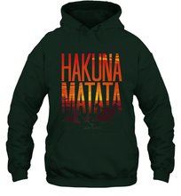 Load image into Gallery viewer, Disney Lion King Hakuna Matata Sunset Fill Trio Logo Hooded Sweatshirt
