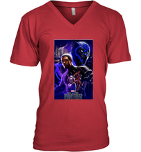 Load image into Gallery viewer, Marvel Black Panther Movie Wakanda Purple Poster Men's V-Neck
