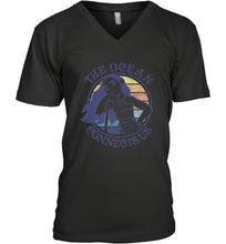 Load image into Gallery viewer, Disney Moana The Ocean Connects Us Sunset Men's V-Neck
