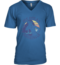 Load image into Gallery viewer, Disney Moana The Ocean Connects Us Sunset Men's V-Neck
