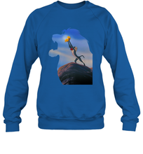 Load image into Gallery viewer, Disney Lion King Rafiki Holding Baby Simba Crewneck Sweatshirt
