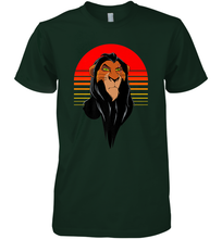 Load image into Gallery viewer, Disney Lion King Retro Scar Striped Portrait Men's Premium T-Shirt
