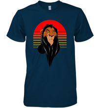 Load image into Gallery viewer, Disney Lion King Retro Scar Striped Portrait Men's Premium T-Shirt
