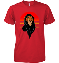 Load image into Gallery viewer, Disney Lion King Retro Scar Striped Portrait Men's Premium T-Shirt
