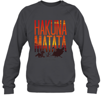 Load image into Gallery viewer, Disney Lion King Hakuna Matata Sunset Fill Trio Logo Crewneck Sweatshirt

