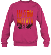 Load image into Gallery viewer, Disney Lion King Hakuna Matata Sunset Fill Trio Logo Crewneck Sweatshirt
