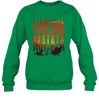 Load image into Gallery viewer, Disney Lion King Hakuna Matata Sunset Fill Trio Logo Crewneck Sweatshirt
